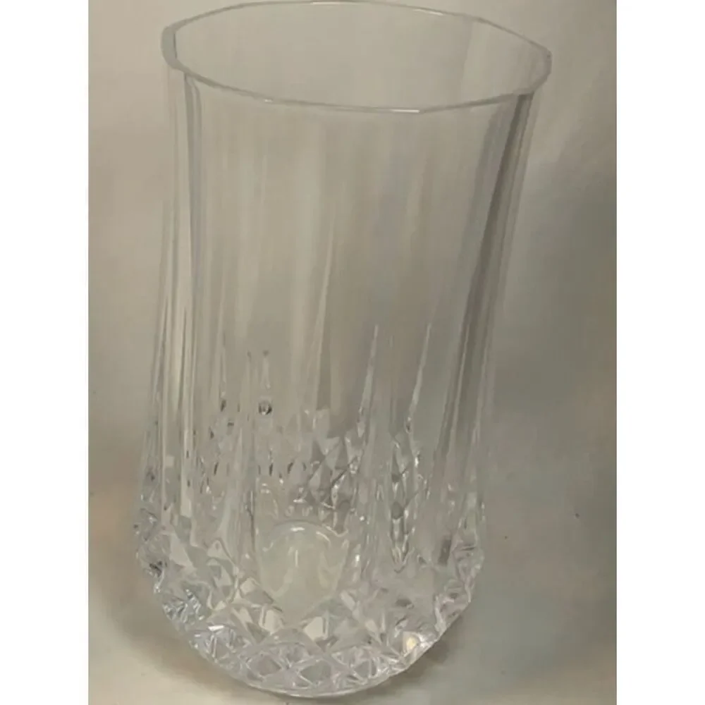 Crystal 12 Ounce Clear Drinking Cocktail Glass Teardrop Diamond One Glass Only